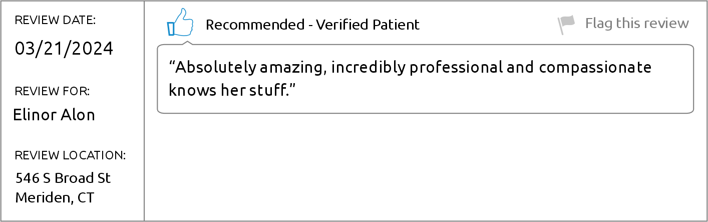 Dr. Elinor Alon - Brighter Patient review