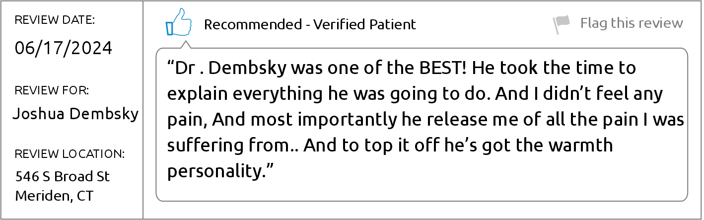 Dr. Joshua Demsbky - Brighter Patient review
